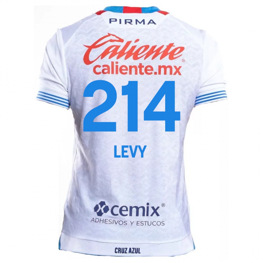 Niño Camiseta Mateo Levy #214 Blanco Azul 2ª Equipación 2024/25 La Camisa Argentina