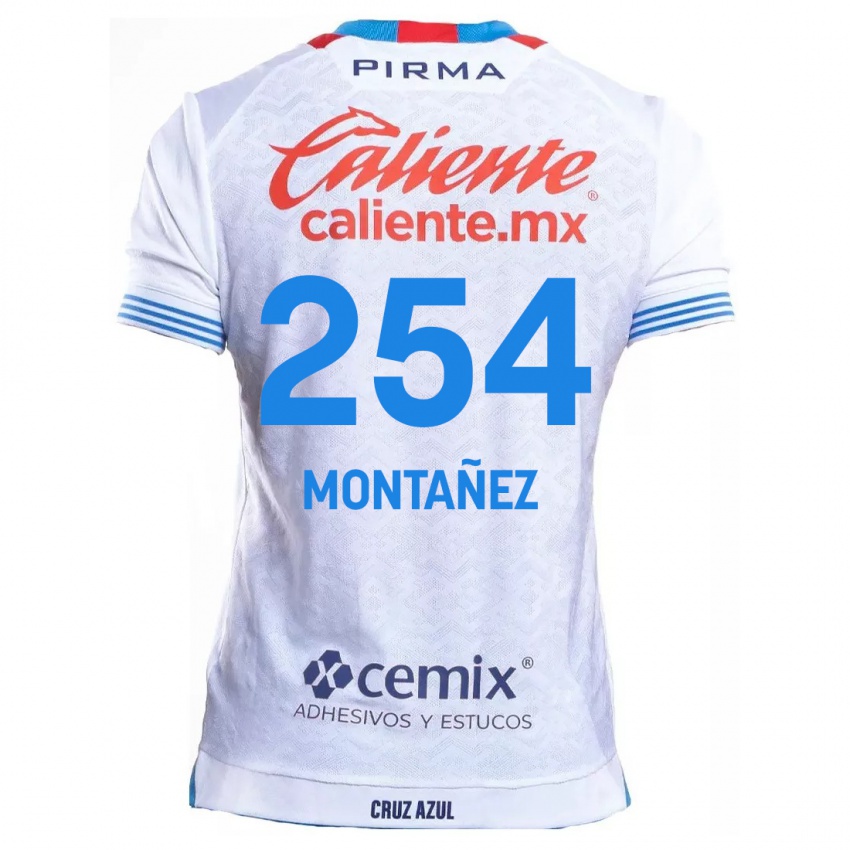 Niño Camiseta Humberto Montañez #254 Blanco Azul 2ª Equipación 2024/25 La Camisa Argentina