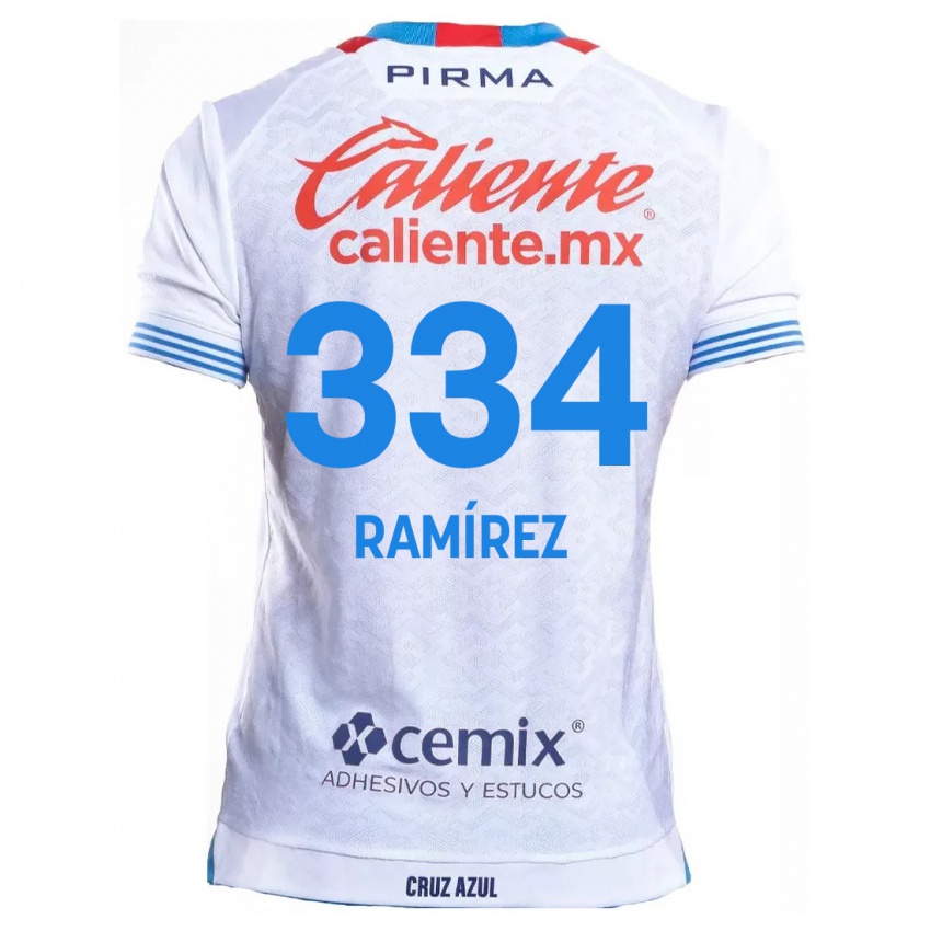 Niño Camiseta Mauricio Ramírez #334 Blanco Azul 2ª Equipación 2024/25 La Camisa Argentina