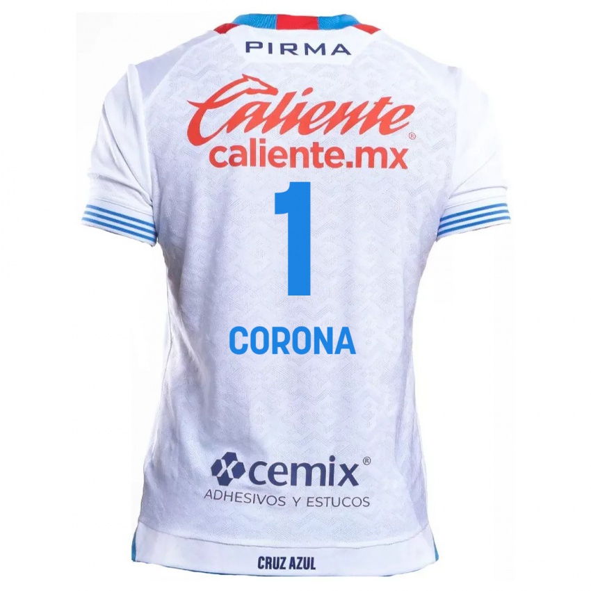 Niño Camiseta Jose De Jesus Corona #1 Blanco Azul 2ª Equipación 2024/25 La Camisa Argentina