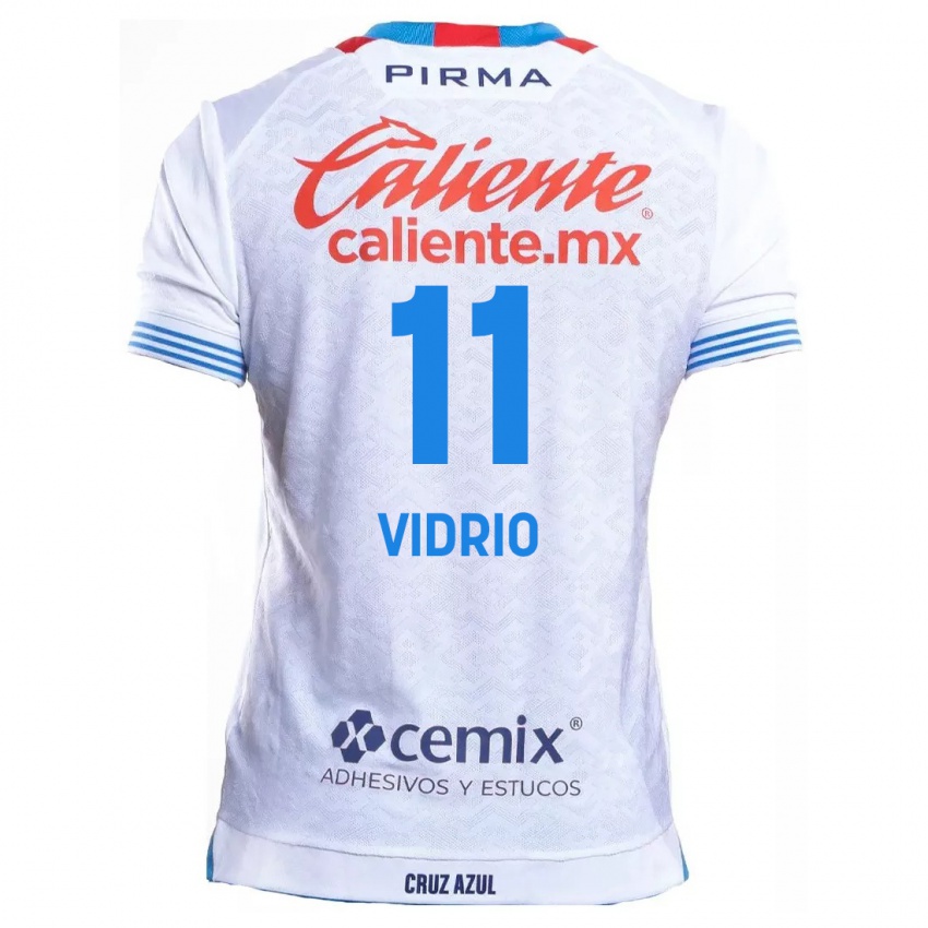 Niño Camiseta Nailea Vidrio #11 Blanco Azul 2ª Equipación 2024/25 La Camisa Argentina