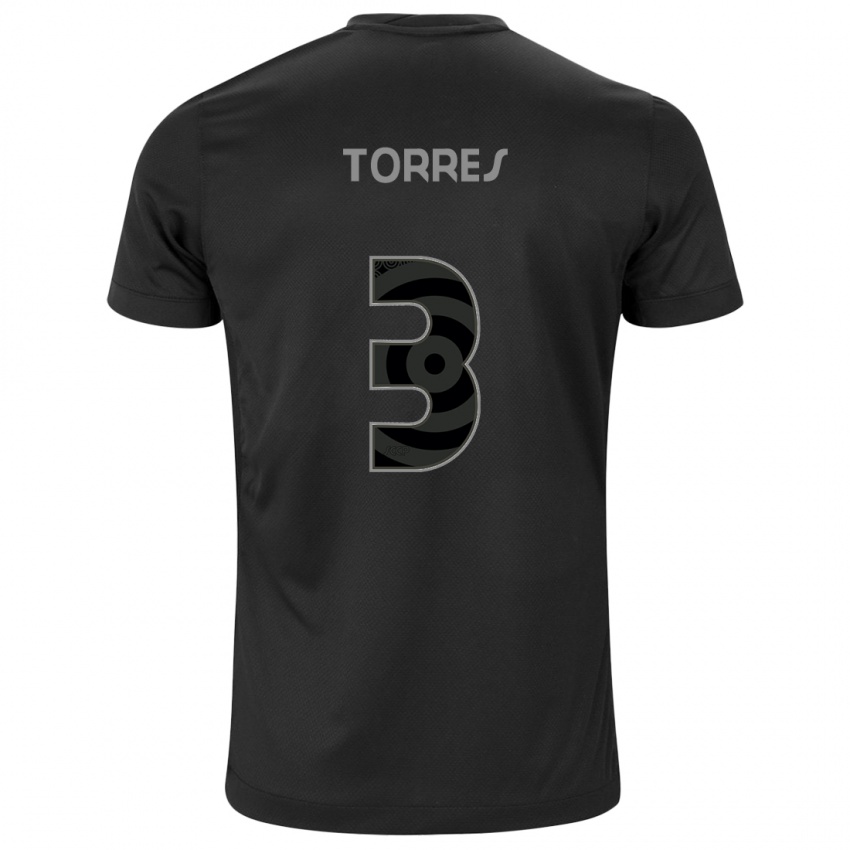 Niño Camiseta Félix Torres #3 Negro 2ª Equipación 2024/25 La Camisa Argentina