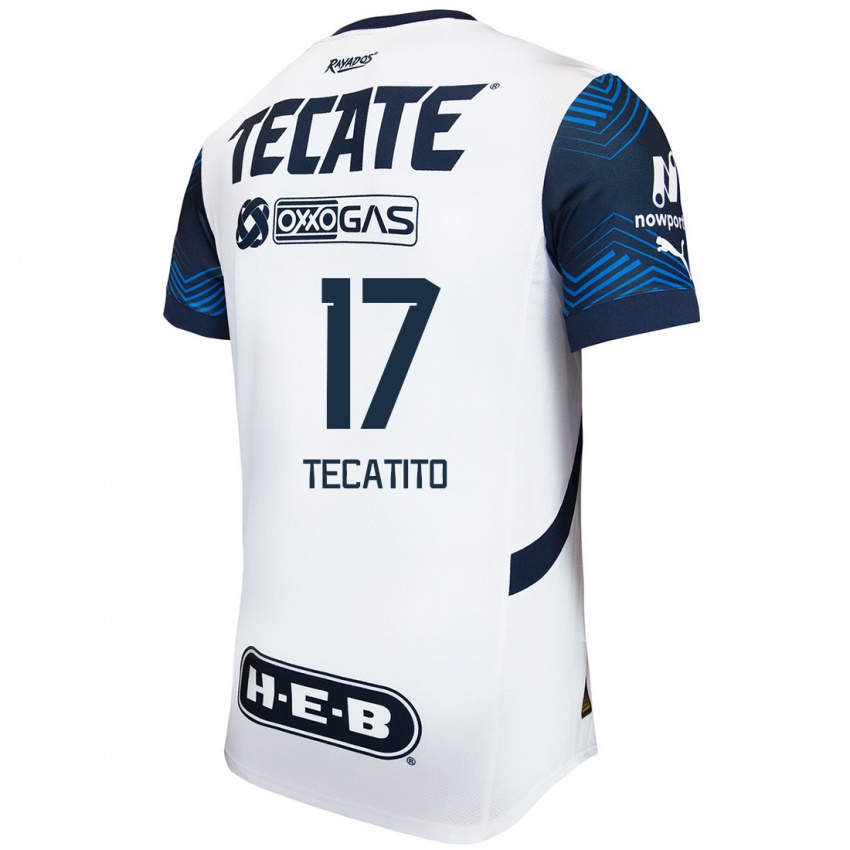 Niño Camiseta Tecatito #17 Blanco Azul 2ª Equipación 2024/25 La Camisa Argentina