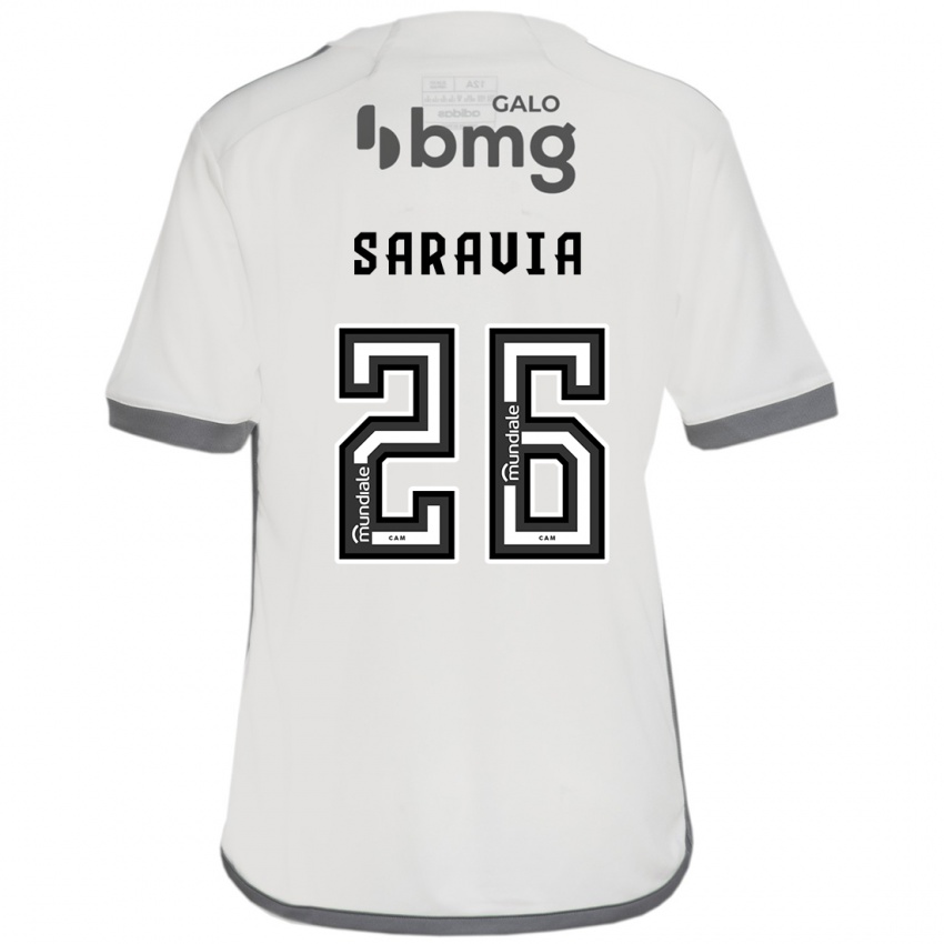 Niño Camiseta Renzo Saravia #26 Blanquecino 2ª Equipación 2024/25 La Camisa Argentina