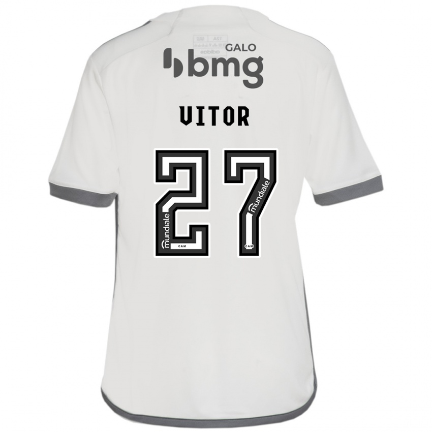 Niño Camiseta Paulo Vitor #27 Blanquecino 2ª Equipación 2024/25 La Camisa Argentina