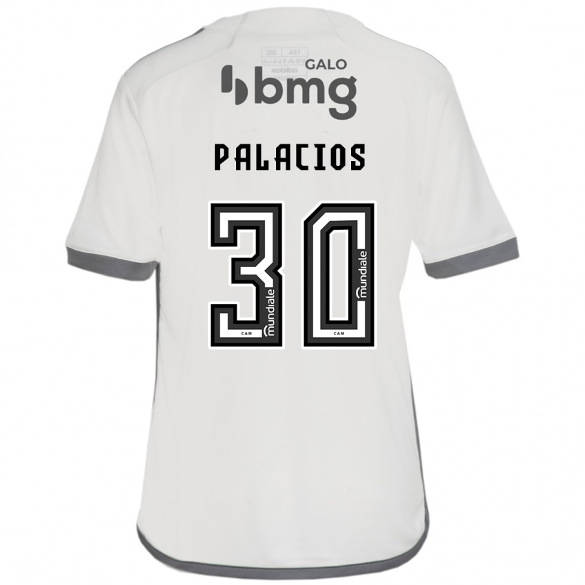 Niño Camiseta Brahian Palacios #30 Blanquecino 2ª Equipación 2024/25 La Camisa Argentina