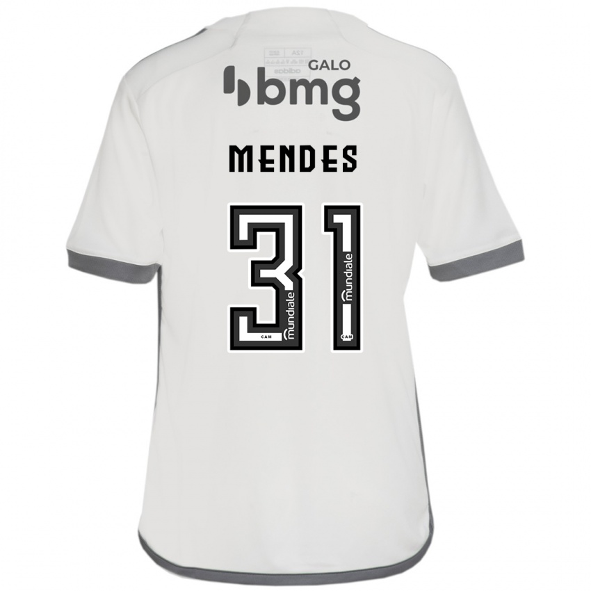 Niño Camiseta Matheus Mendes #31 Blanquecino 2ª Equipación 2024/25 La Camisa Argentina