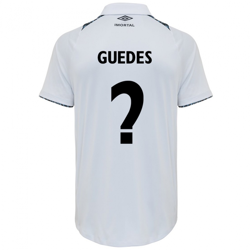 Niño Camiseta Guilherme Guedes #0 Blanco Azul 2ª Equipación 2024/25 La Camisa Argentina