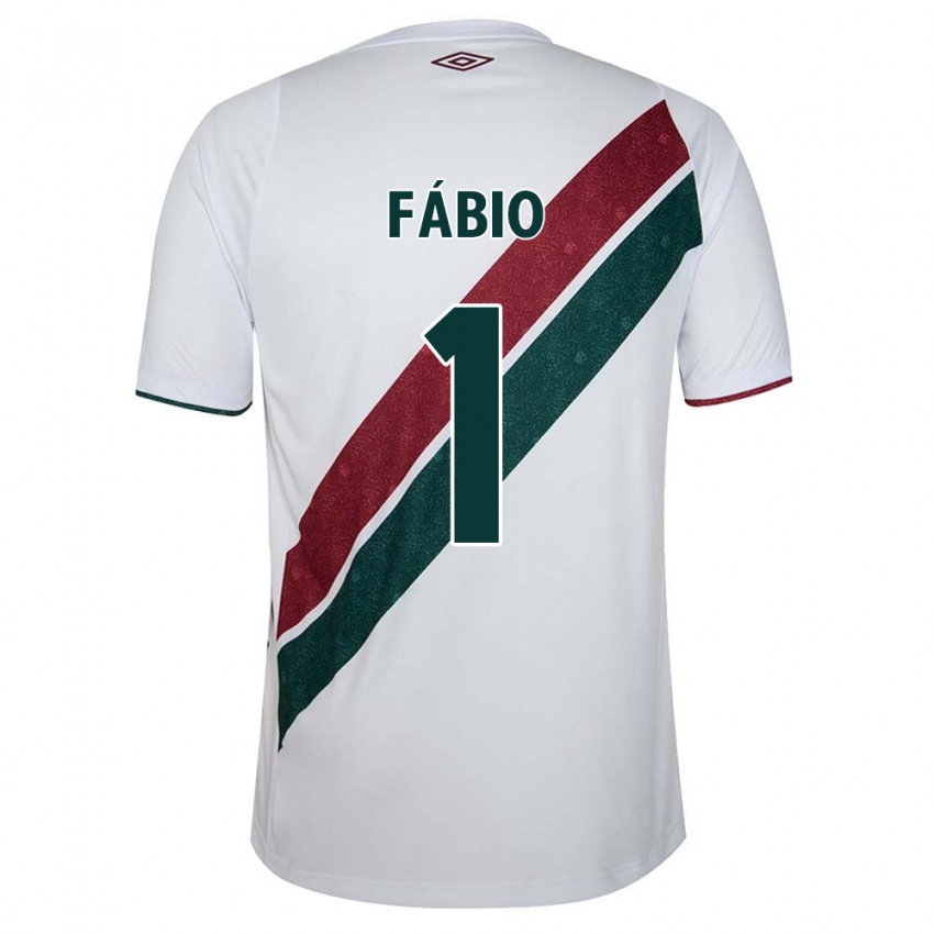 Niño Camiseta Fábio #1 Blanco Verde Granate 2ª Equipación 2024/25 La Camisa Argentina