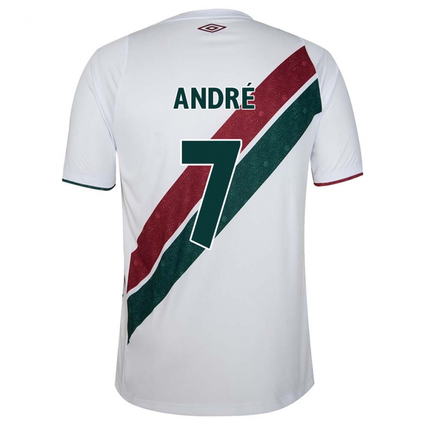 Niño Camiseta André #7 Blanco Verde Granate 2ª Equipación 2024/25 La Camisa Argentina