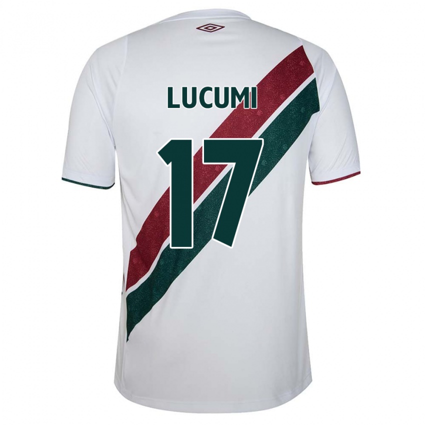 Niño Camiseta Jan Lucumi #17 Blanco Verde Granate 2ª Equipación 2024/25 La Camisa Argentina