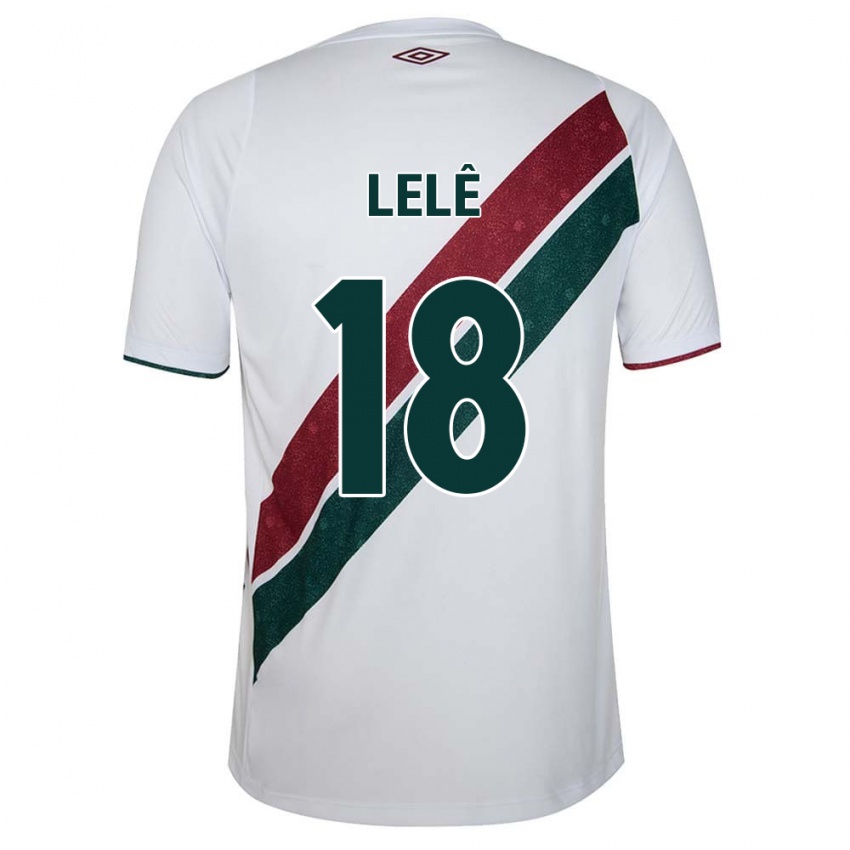 Niño Camiseta Lelê #18 Blanco Verde Granate 2ª Equipación 2024/25 La Camisa Argentina