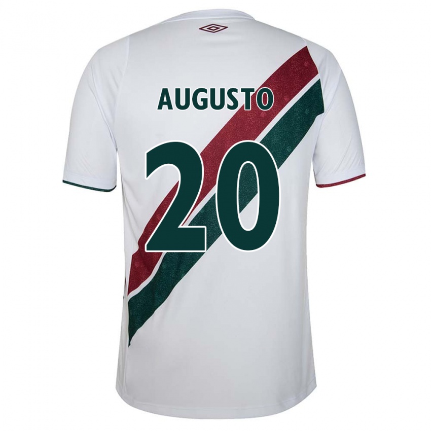 Niño Camiseta Renato Augusto #20 Blanco Verde Granate 2ª Equipación 2024/25 La Camisa Argentina