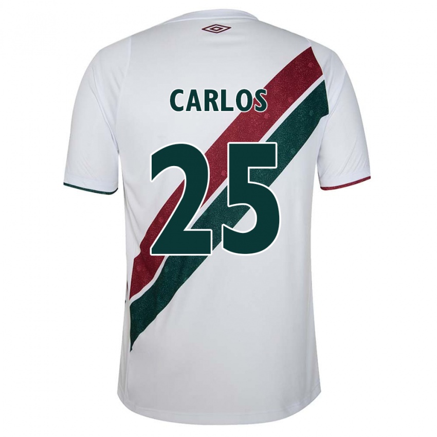 Niño Camiseta Antônio Carlos #25 Blanco Verde Granate 2ª Equipación 2024/25 La Camisa Argentina