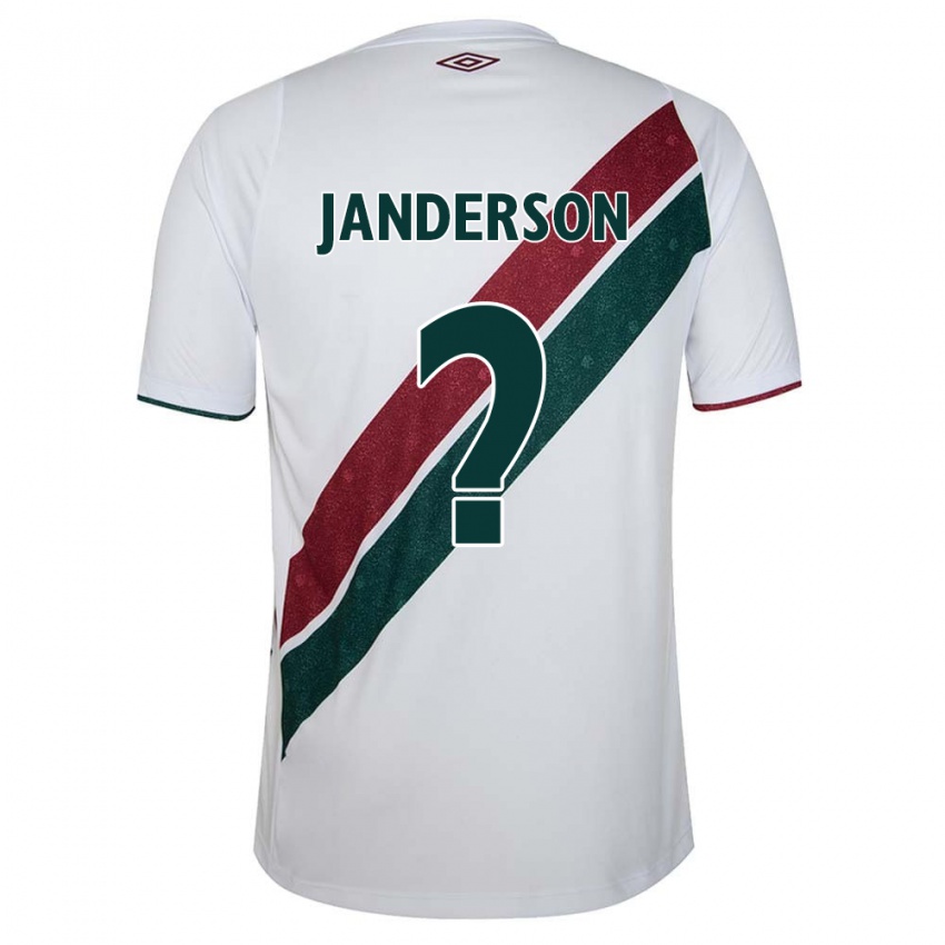 Niño Camiseta Janderson #0 Blanco Verde Granate 2ª Equipación 2024/25 La Camisa Argentina