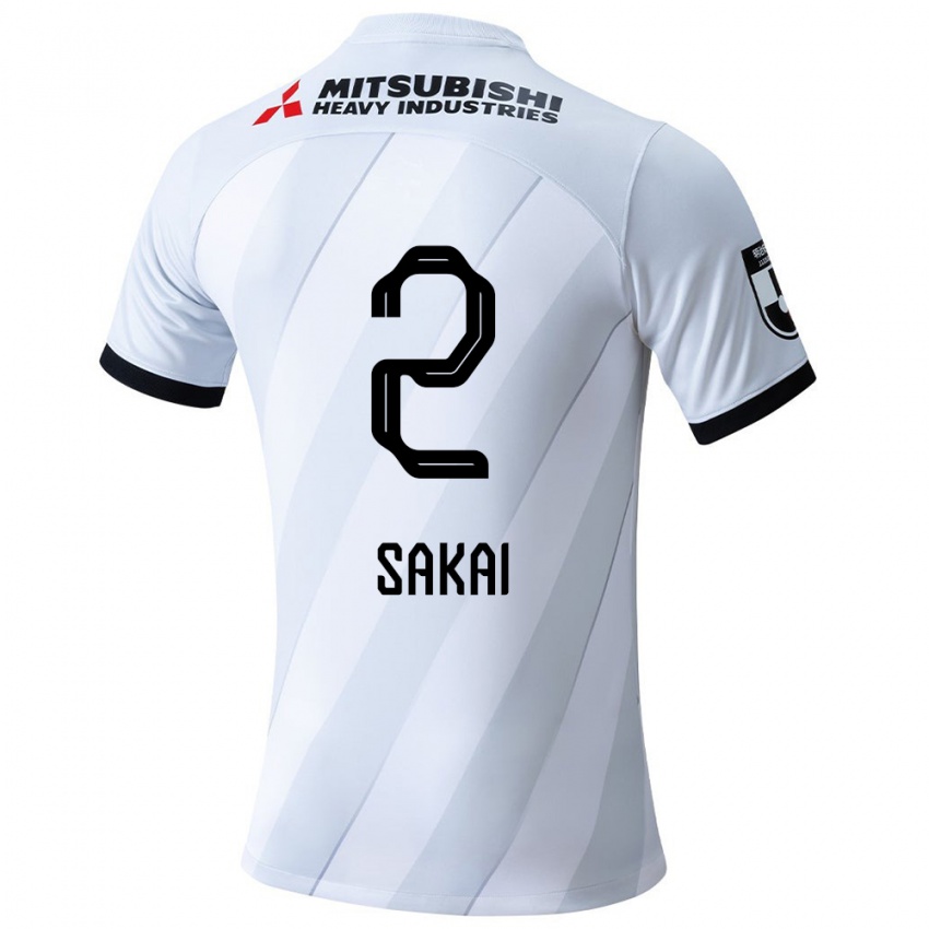 Niño Camiseta Hiroki Sakai #2 Gris Blanco 2ª Equipación 2024/25 La Camisa Argentina