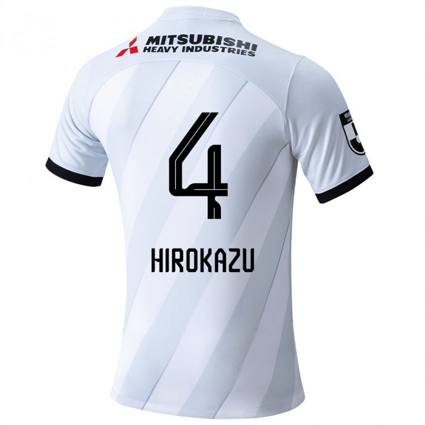 Niño Camiseta Hirokazu Ishihara #4 Gris Blanco 2ª Equipación 2024/25 La Camisa Argentina