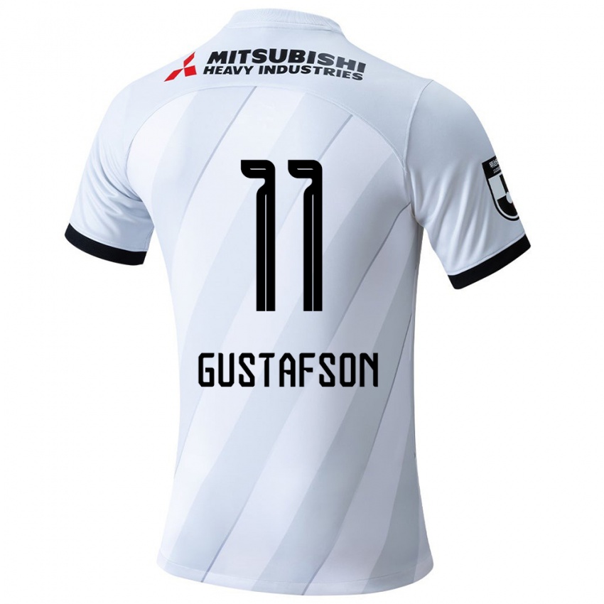 Niño Camiseta Samuel Gustafson #11 Gris Blanco 2ª Equipación 2024/25 La Camisa Argentina