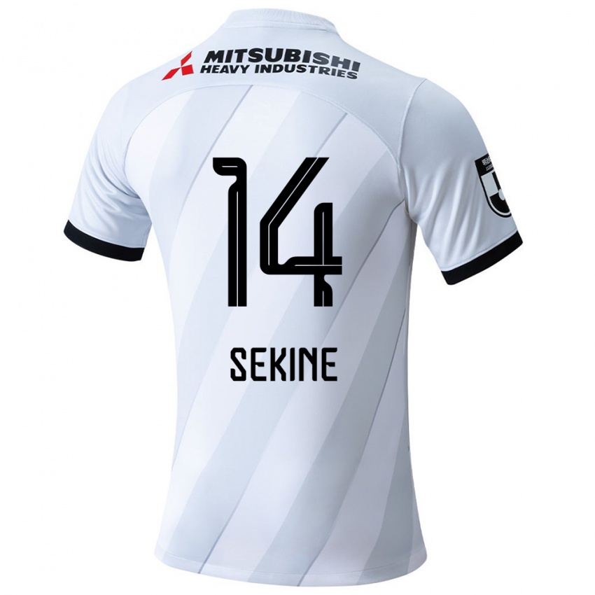 Niño Camiseta Takahiro Sekine #14 Gris Blanco 2ª Equipación 2024/25 La Camisa Argentina