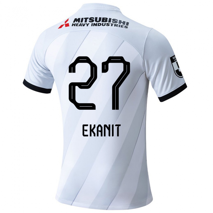 Niño Camiseta Ekanit Panya #27 Gris Blanco 2ª Equipación 2024/25 La Camisa Argentina