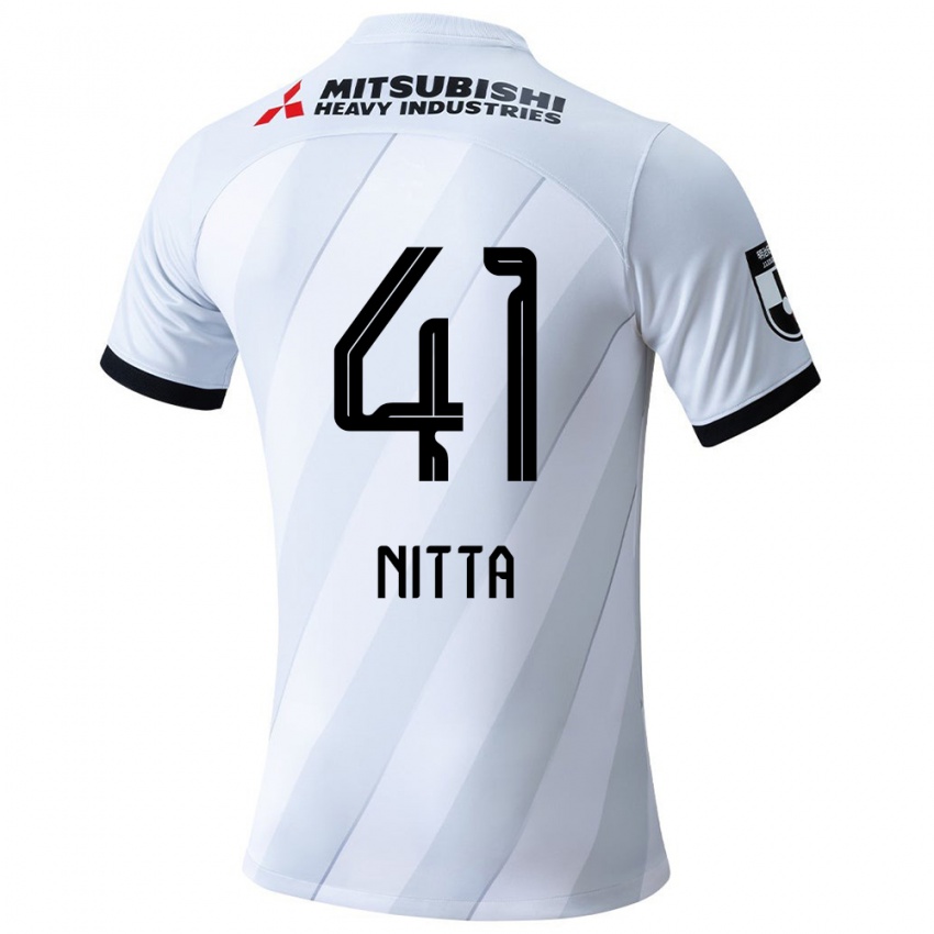 Niño Camiseta Rio Nitta #41 Gris Blanco 2ª Equipación 2024/25 La Camisa Argentina