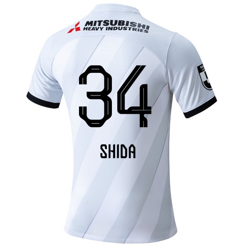 Niño Camiseta Izuho Shida #34 Gris Blanco 2ª Equipación 2024/25 La Camisa Argentina