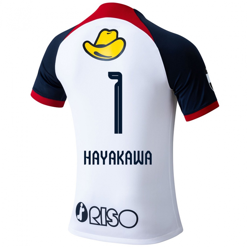 Niño Camiseta Tomoki Hayakawa #1 Blanco Azul Rojo 2ª Equipación 2024/25 La Camisa Argentina