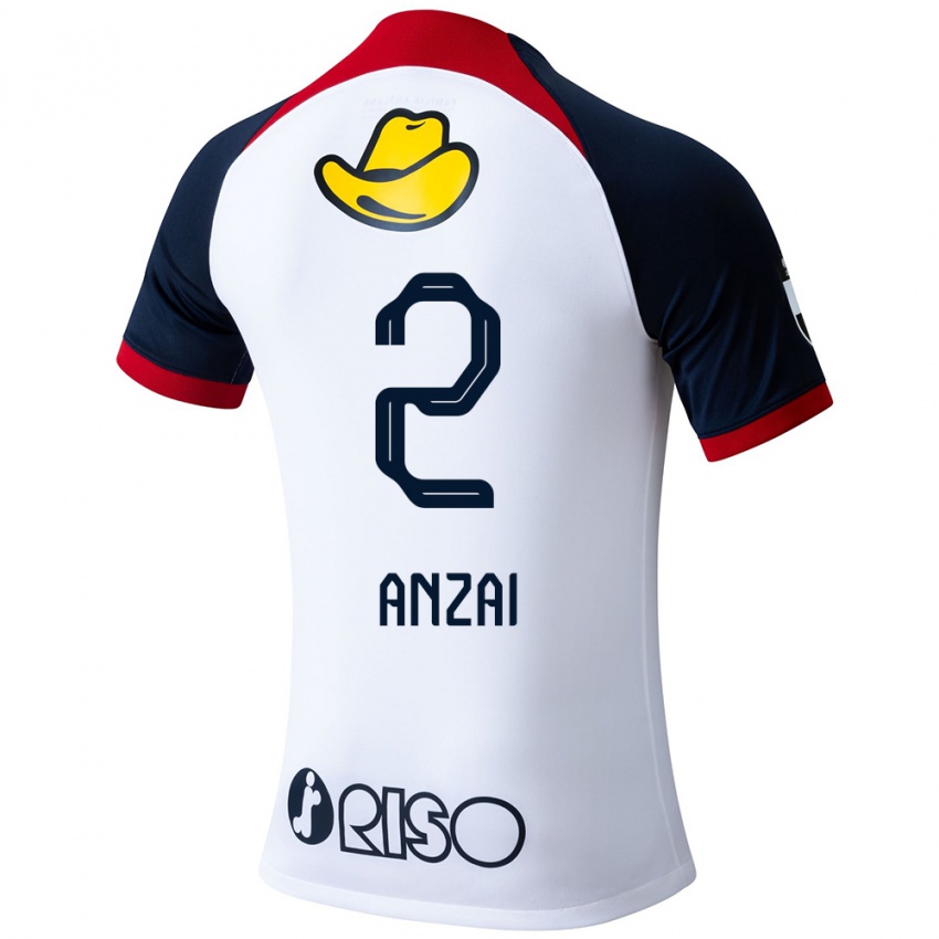 Niño Camiseta Koki Anzai #2 Blanco Azul Rojo 2ª Equipación 2024/25 La Camisa Argentina