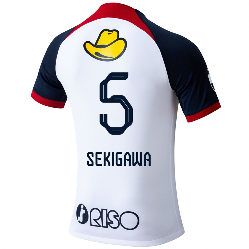 Niño Camiseta Ikuma Sekigawa #5 Blanco Azul Rojo 2ª Equipación 2024/25 La Camisa Argentina