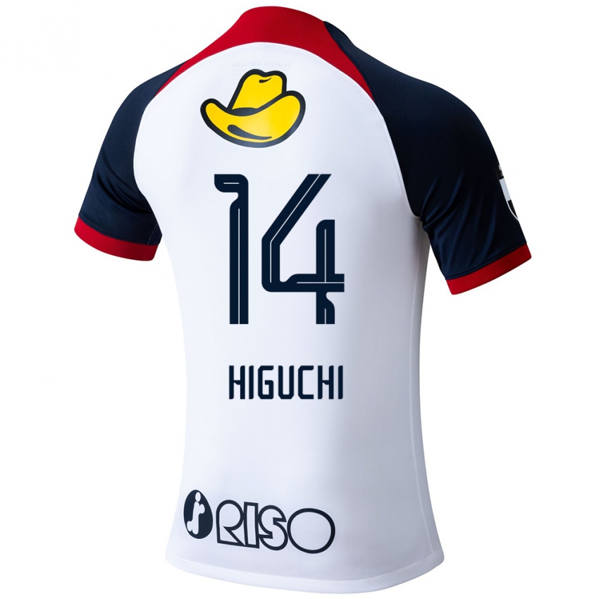 Niño Camiseta Yuta Higuchi #14 Blanco Azul Rojo 2ª Equipación 2024/25 La Camisa Argentina