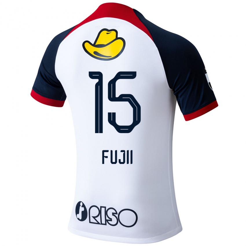 Niño Camiseta Tomoya Fujii #15 Blanco Azul Rojo 2ª Equipación 2024/25 La Camisa Argentina