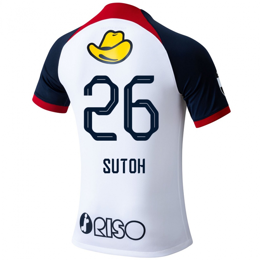 Niño Camiseta Naoki Suto #26 Blanco Azul Rojo 2ª Equipación 2024/25 La Camisa Argentina