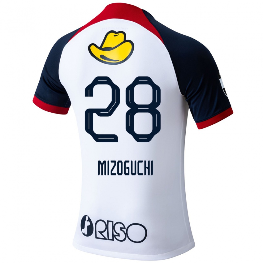 Niño Camiseta Shuhei Mizoguchi #28 Blanco Azul Rojo 2ª Equipación 2024/25 La Camisa Argentina