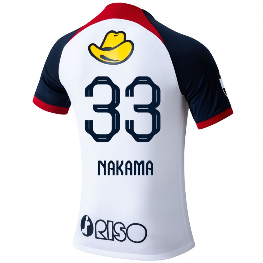 Niño Camiseta Hayato Nakama #33 Blanco Azul Rojo 2ª Equipación 2024/25 La Camisa Argentina