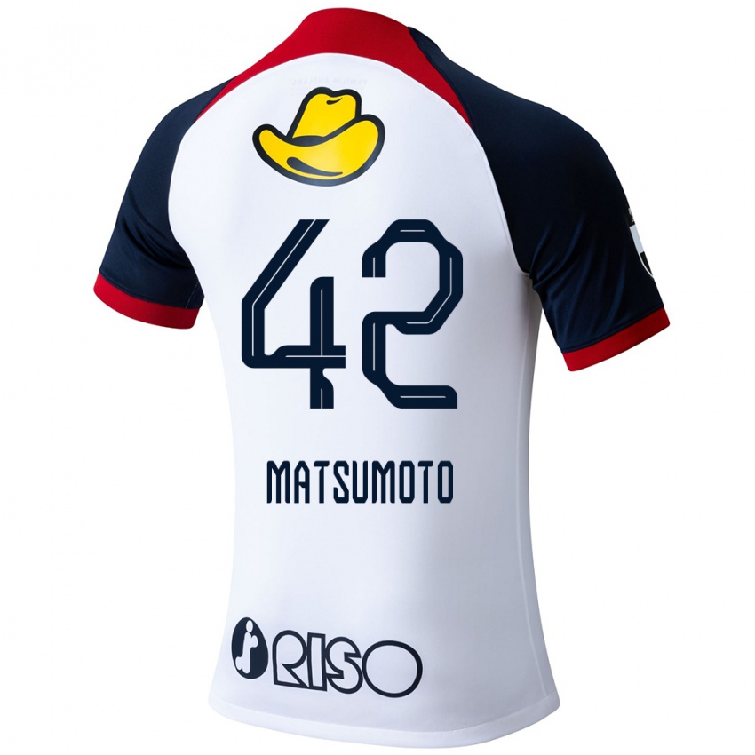 Niño Camiseta Haruto Matsumoto #42 Blanco Azul Rojo 2ª Equipación 2024/25 La Camisa Argentina