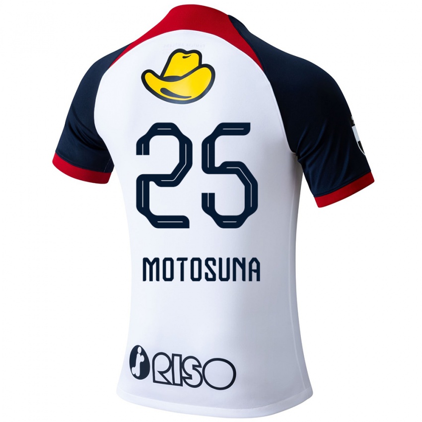 Niño Camiseta Anthony Motosuna #25 Blanco Azul Rojo 2ª Equipación 2024/25 La Camisa Argentina