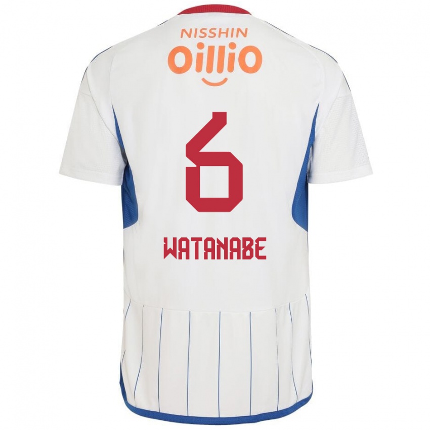 Niño Camiseta Kota Watanabe #6 Blanco Azul Rojo 2ª Equipación 2024/25 La Camisa Argentina