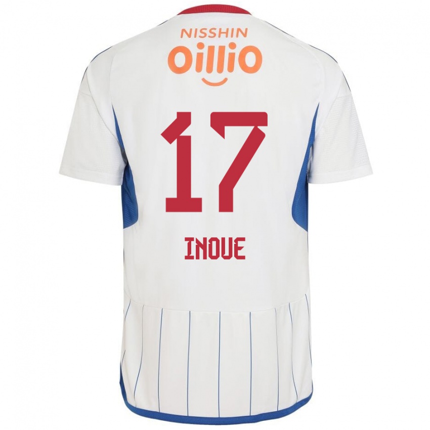 Niño Camiseta Kenta Inoue #17 Blanco Azul Rojo 2ª Equipación 2024/25 La Camisa Argentina