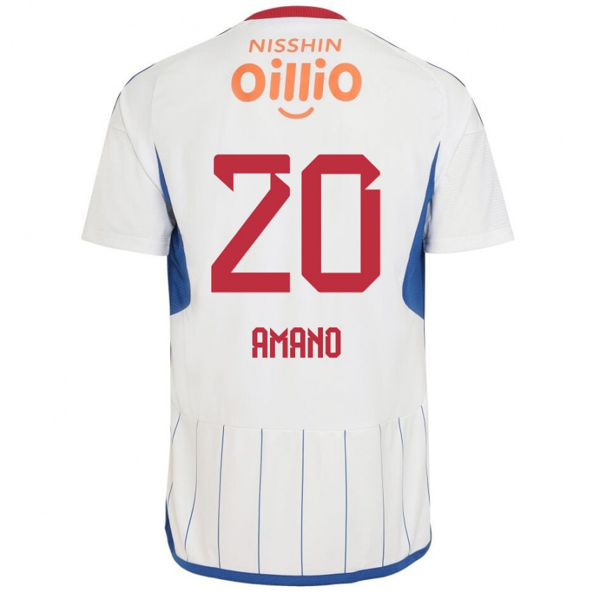 Niño Camiseta Jun Amano #20 Blanco Azul Rojo 2ª Equipación 2024/25 La Camisa Argentina