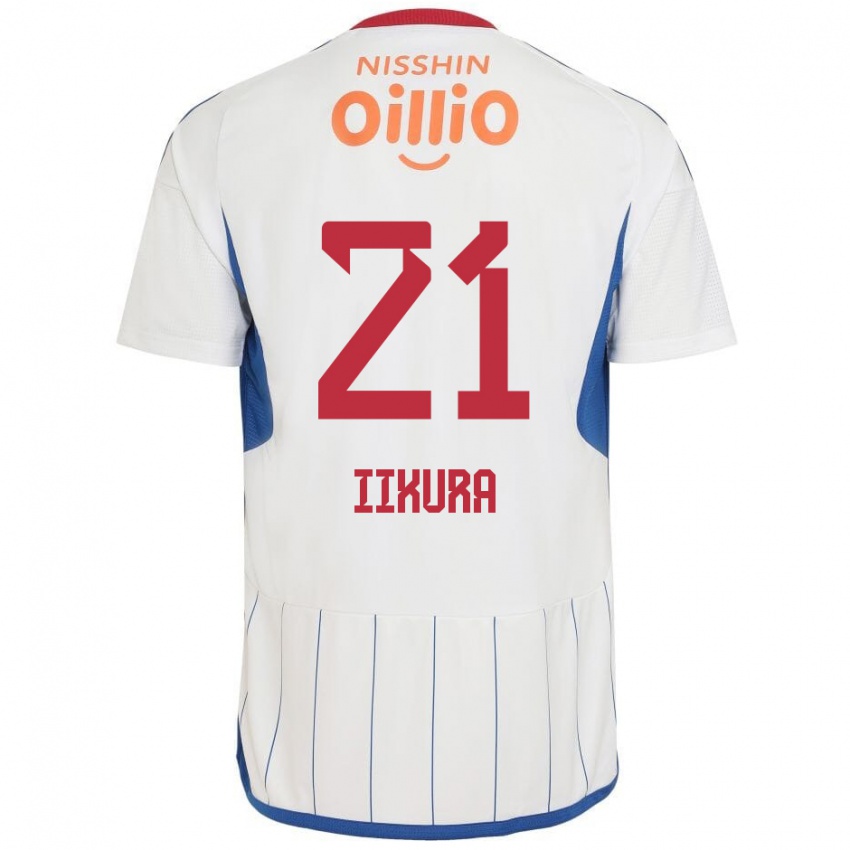 Niño Camiseta Hiroki Iikura #21 Blanco Azul Rojo 2ª Equipación 2024/25 La Camisa Argentina