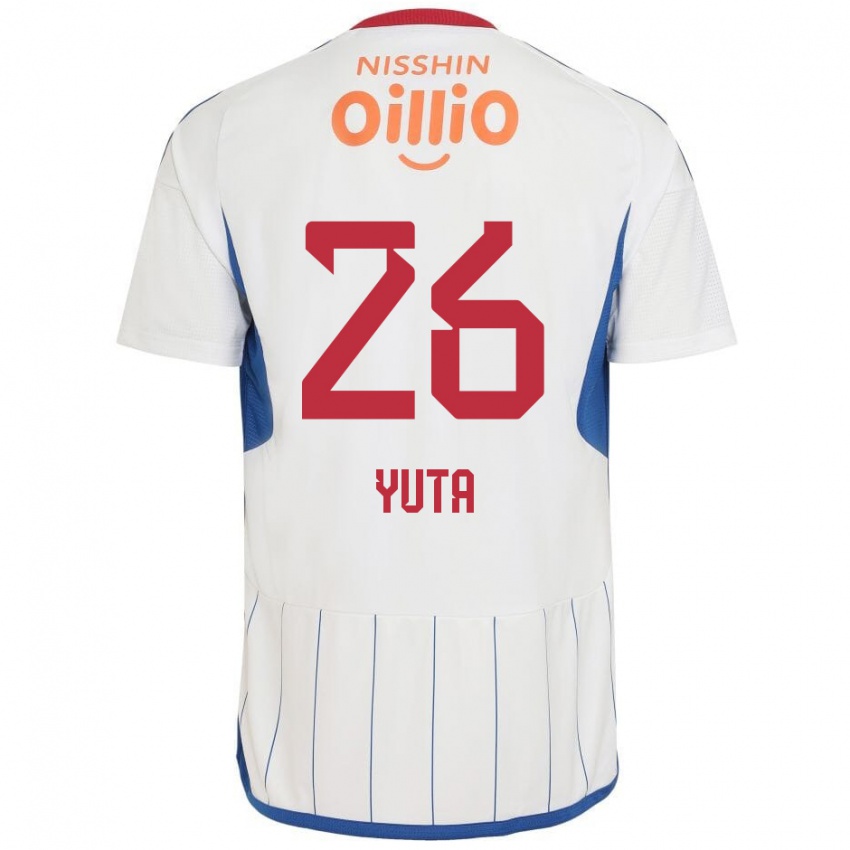 Niño Camiseta Yuta Koike #26 Blanco Azul Rojo 2ª Equipación 2024/25 La Camisa Argentina