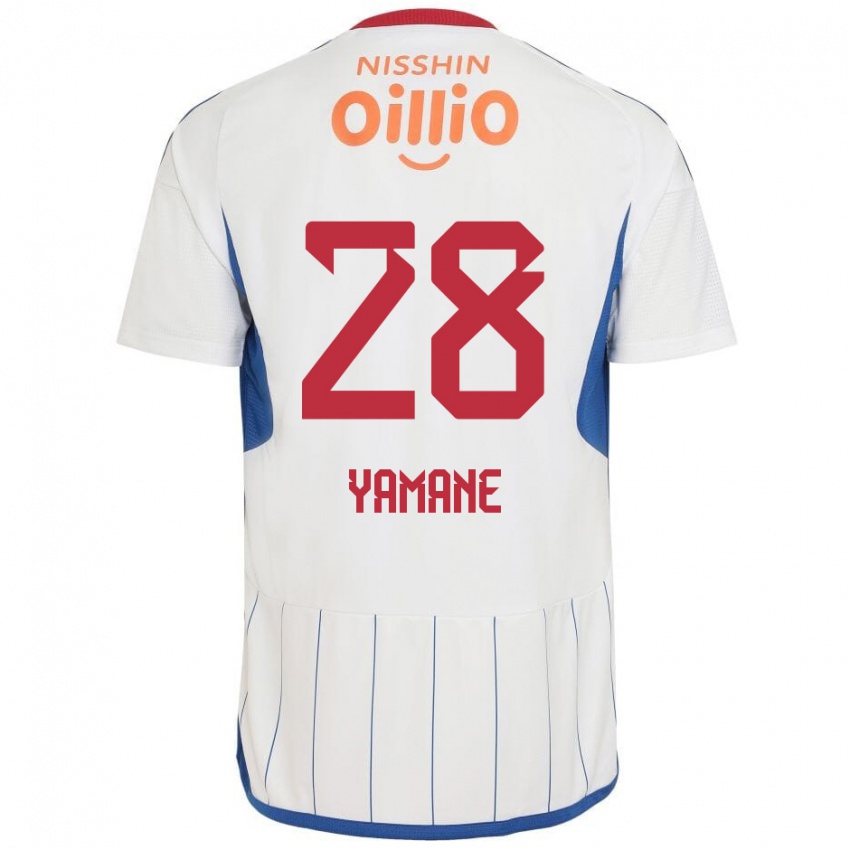 Niño Camiseta Riku Yamane #28 Blanco Azul Rojo 2ª Equipación 2024/25 La Camisa Argentina