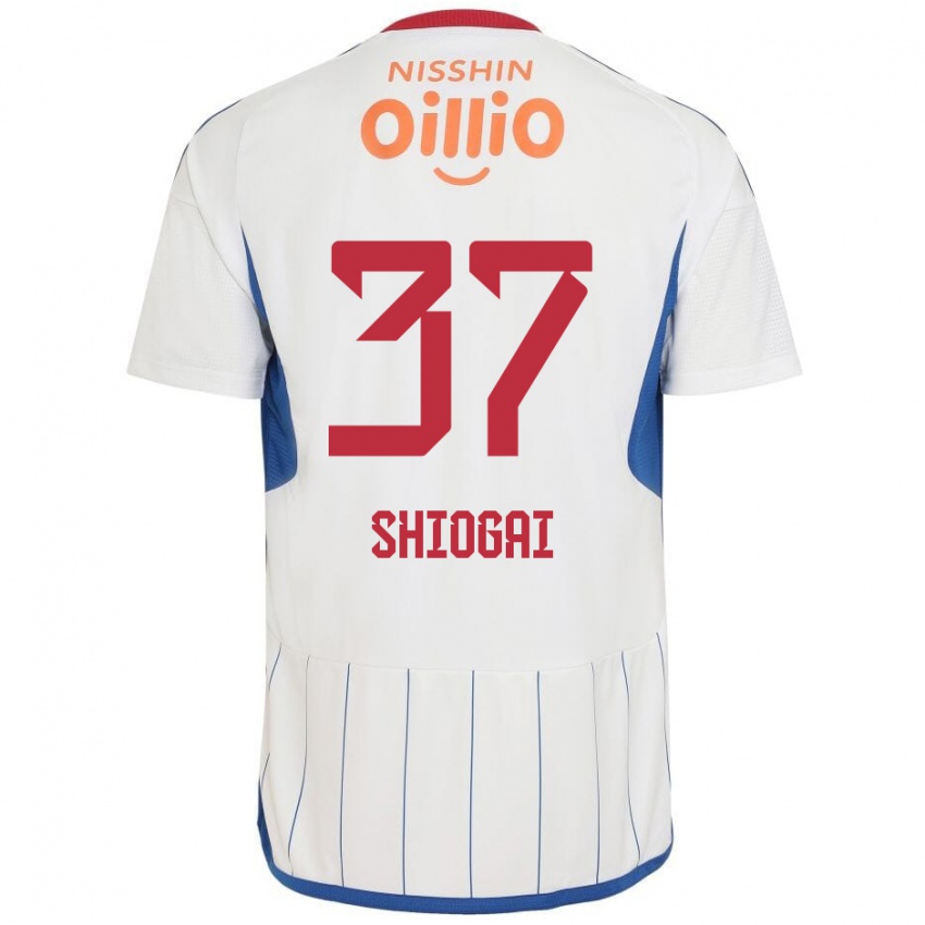 Niño Camiseta Kento Shiogai #37 Blanco Azul Rojo 2ª Equipación 2024/25 La Camisa Argentina