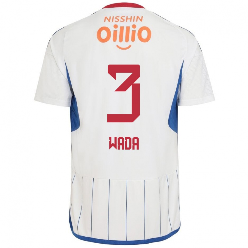 Niño Camiseta Yusei Wada #3 Blanco Azul Rojo 2ª Equipación 2024/25 La Camisa Argentina