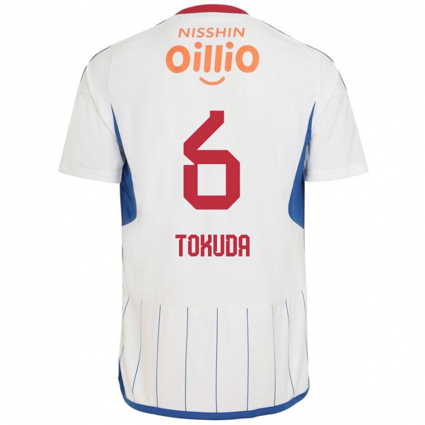 Niño Camiseta Yuma Tokuda #6 Blanco Azul Rojo 2ª Equipación 2024/25 La Camisa Argentina