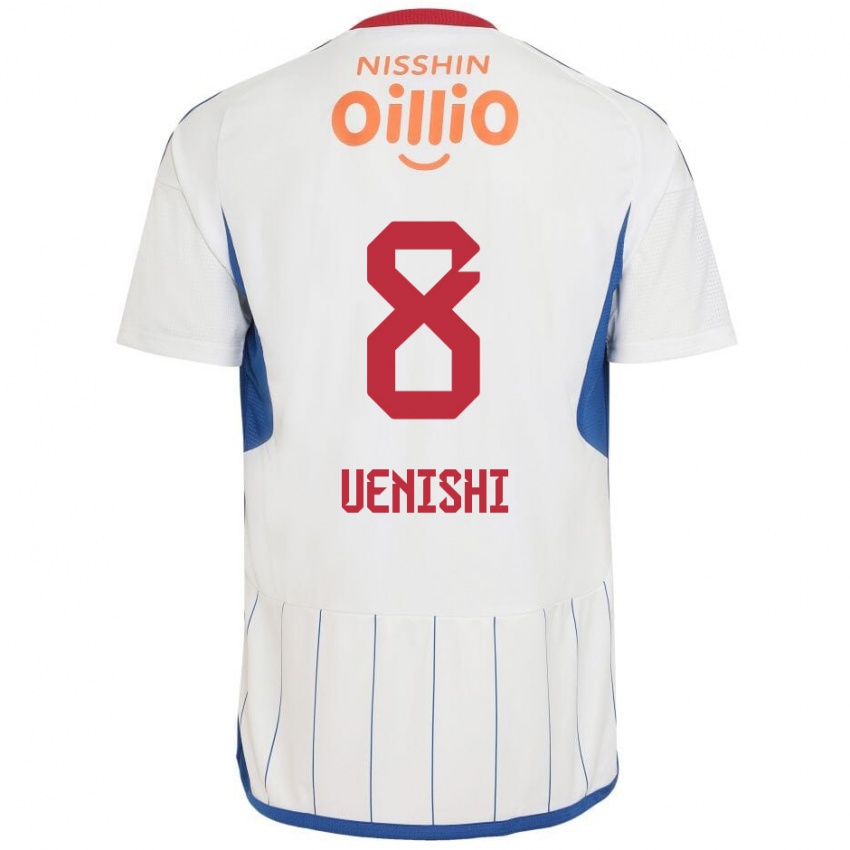 Niño Camiseta Haruki Uenishi #8 Blanco Azul Rojo 2ª Equipación 2024/25 La Camisa Argentina