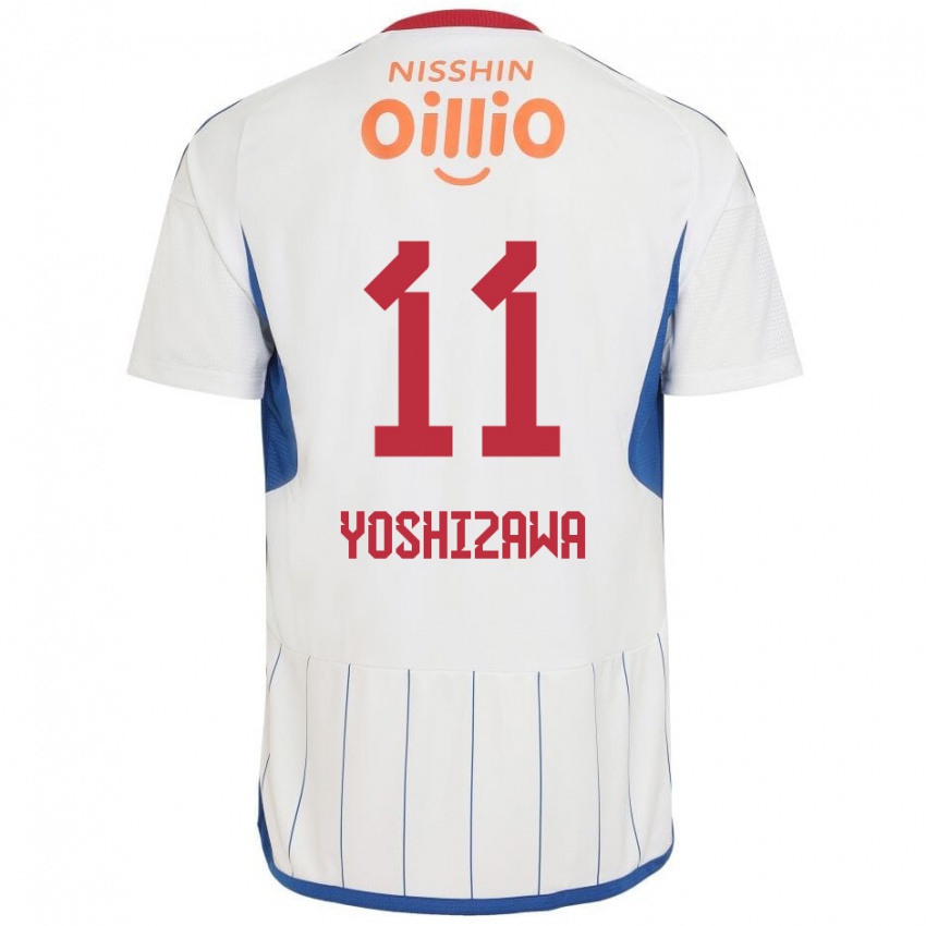 Niño Camiseta Mirai Yoshizawa #11 Blanco Azul Rojo 2ª Equipación 2024/25 La Camisa Argentina