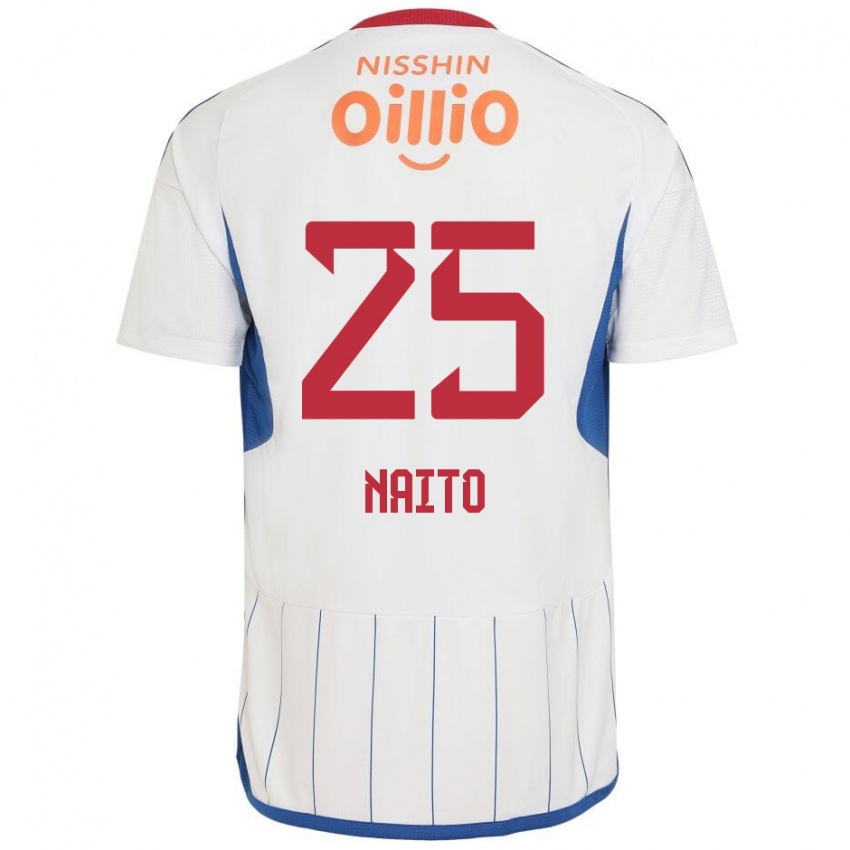 Niño Camiseta Kiyomu Naito #25 Blanco Azul Rojo 2ª Equipación 2024/25 La Camisa Argentina