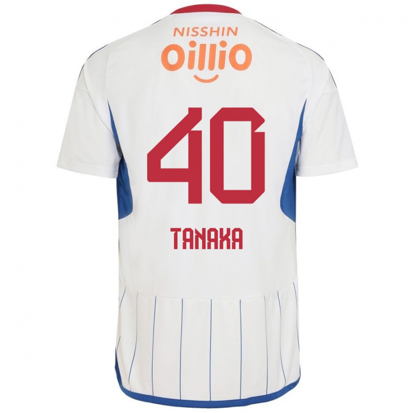 Niño Camiseta Hiei Tanaka #40 Blanco Azul Rojo 2ª Equipación 2024/25 La Camisa Argentina