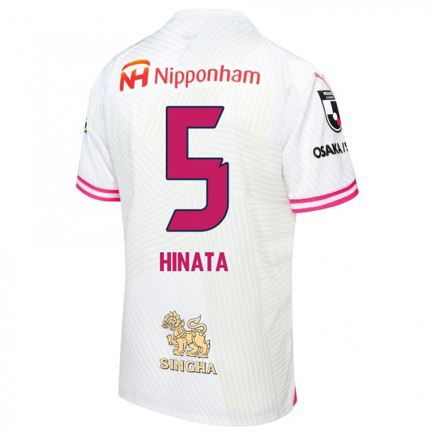 Niño Camiseta Hinata Kida #5 Blanco Rosa 2ª Equipación 2024/25 La Camisa Argentina